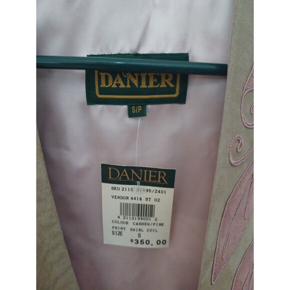 Danier Blazer S/P $350MSRP Vintage Suede Swirl Coil Cowgirl Cottage Core Rare - Picture 2 of 8